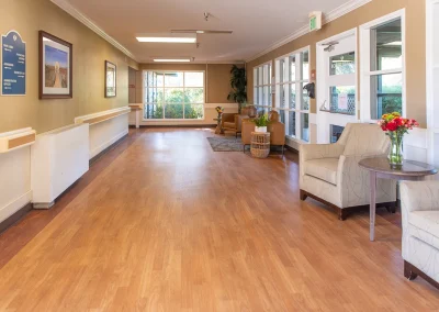 soft seating in the common activity area at Los Altos Sub-acute